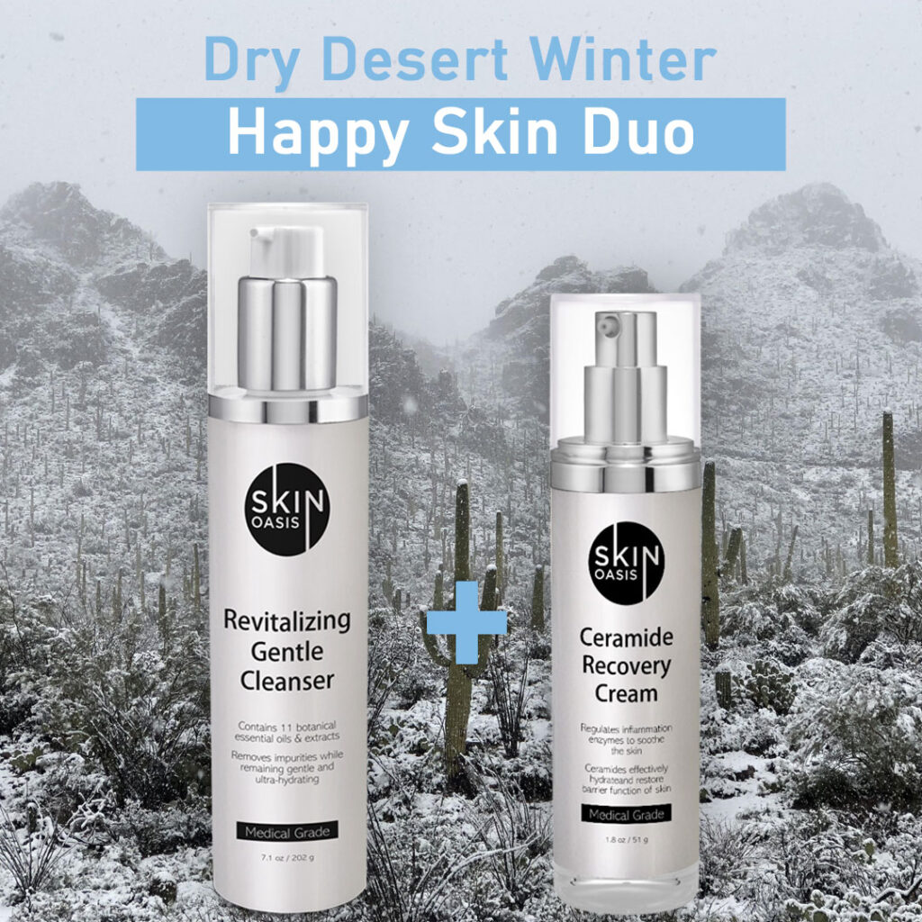 Skin Oasis Revitalizing Gentle Cleanser and Skin Oasis Ceramide Recovery Cream are the Winter Happy Skin Duo